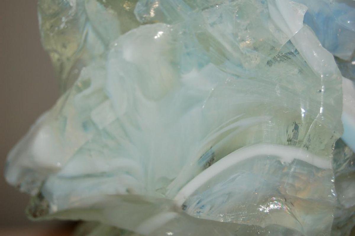 XXIe siècle et contemporain Lampes de table en verre Rock Candy, blanc opalin en vente