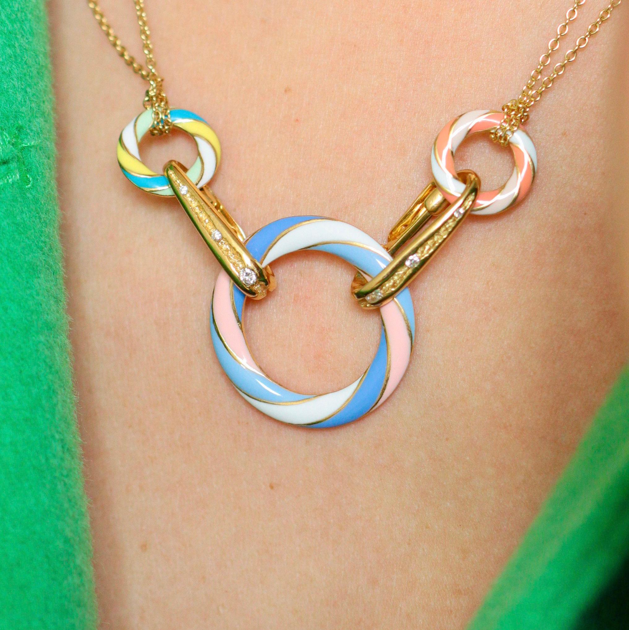 Contemporain Collier Rock Candy Pick N mixte en or jaune 18 carats en vente