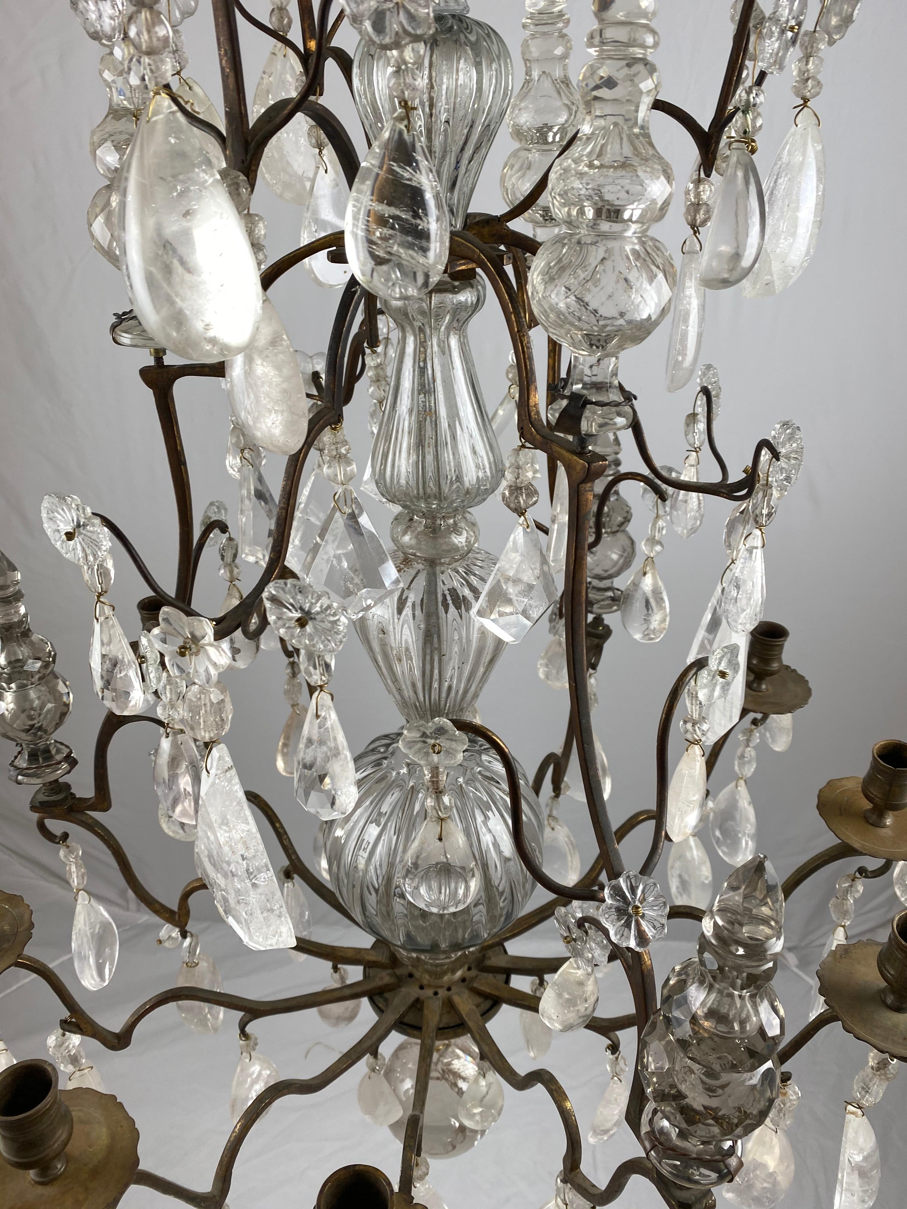 18th Century and Earlier Rock Crystal Chandelier, France, 18th Century