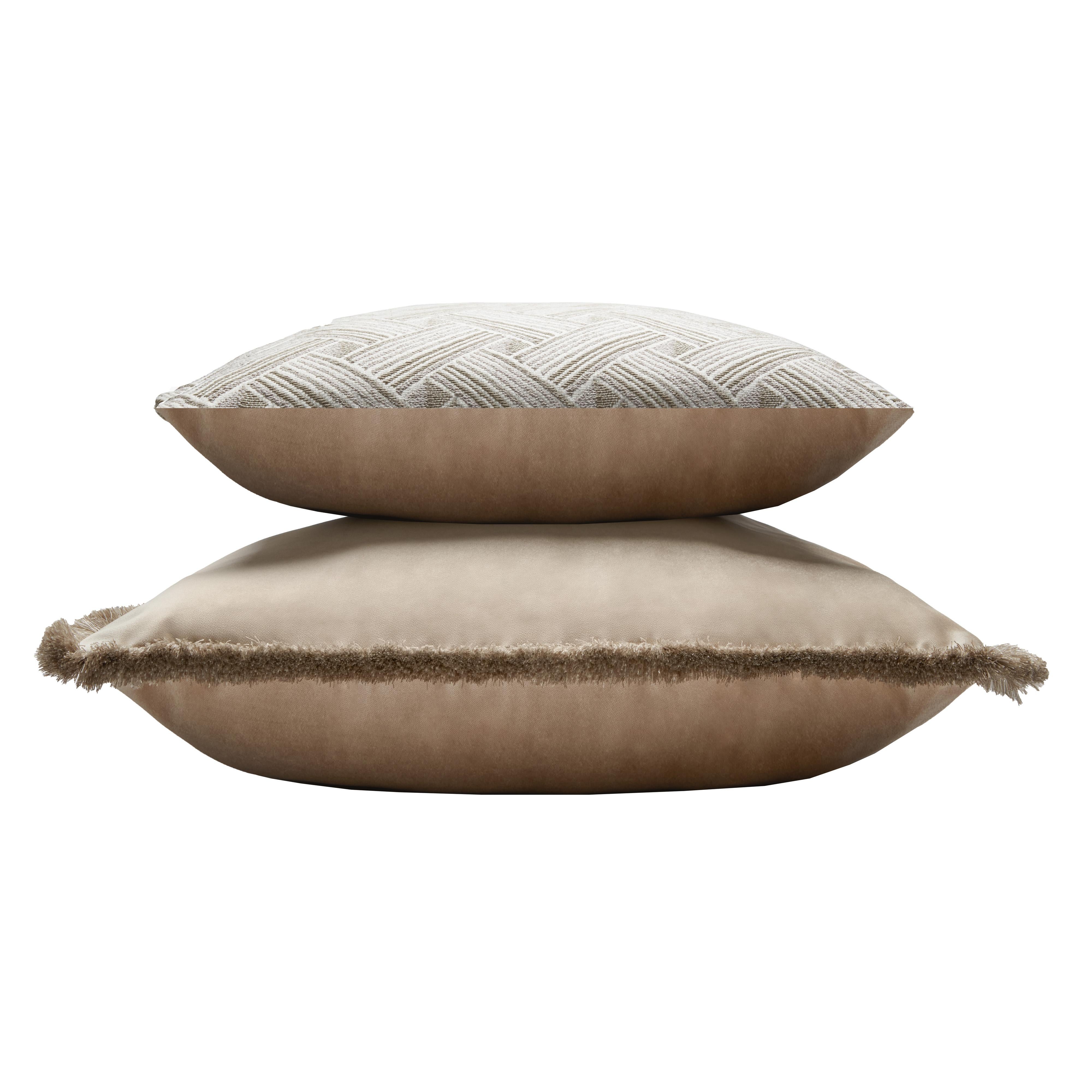 Modern Rock Collection Cushion Beige For Sale