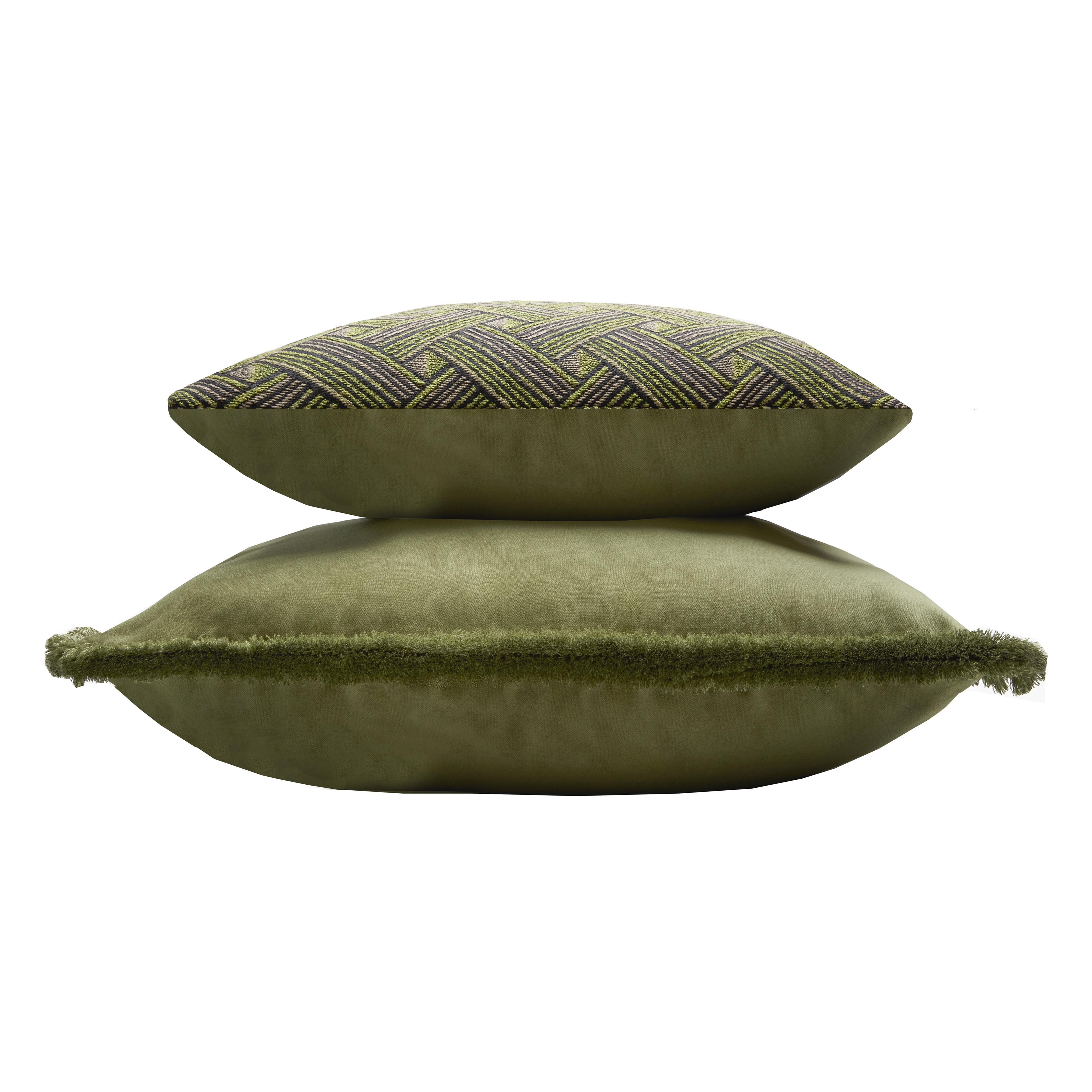 Modern Rock Collection Cushion Green For Sale