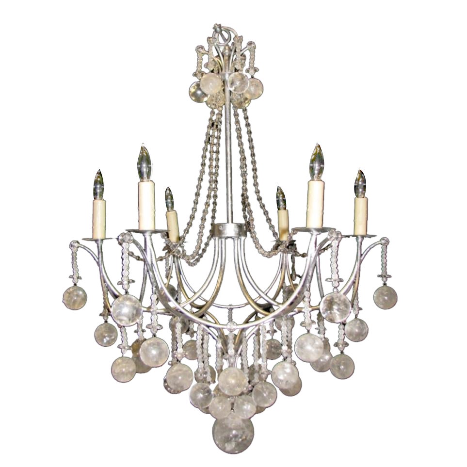Rock Crystal 6 light chandelier