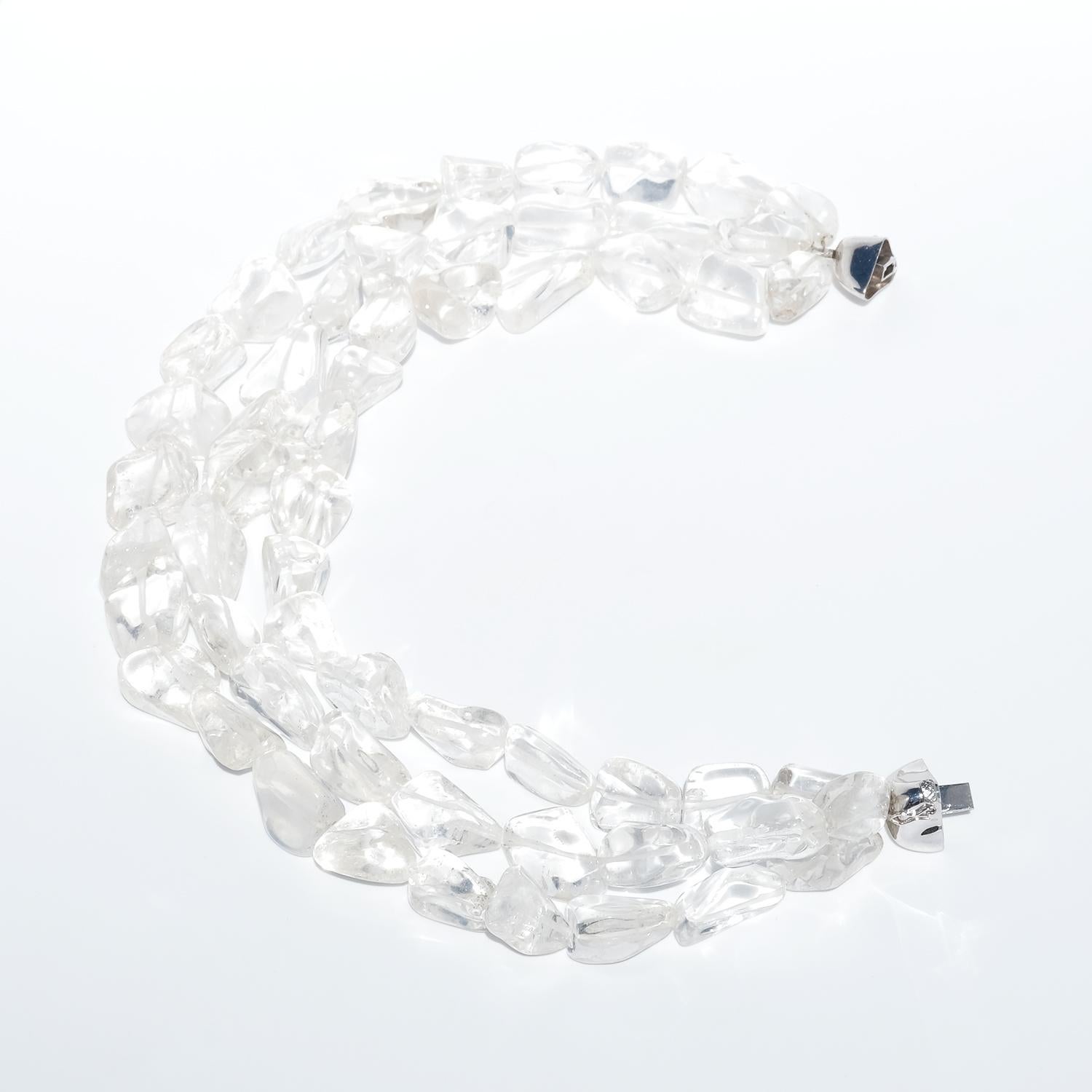 Collana girocollo in cristallo di rocca e oro 18 carati di Lisen Stibeck In condizioni buone in vendita a Stockholm, SE