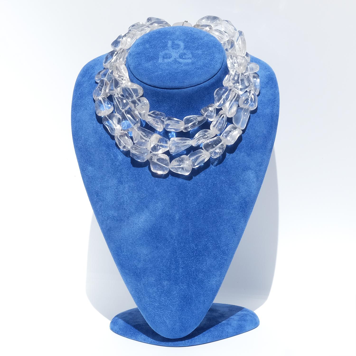 Collana girocollo in cristallo di rocca e oro 18 carati di Lisen Stibeck in vendita 3