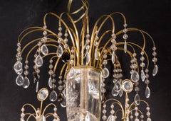 Rock Crystal and Bronze D’Ore Chandelier, Russian 19th Century