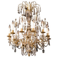 Lampadario in cristallo di rocca e bronzo D'Ore, Russia, XIX secolo