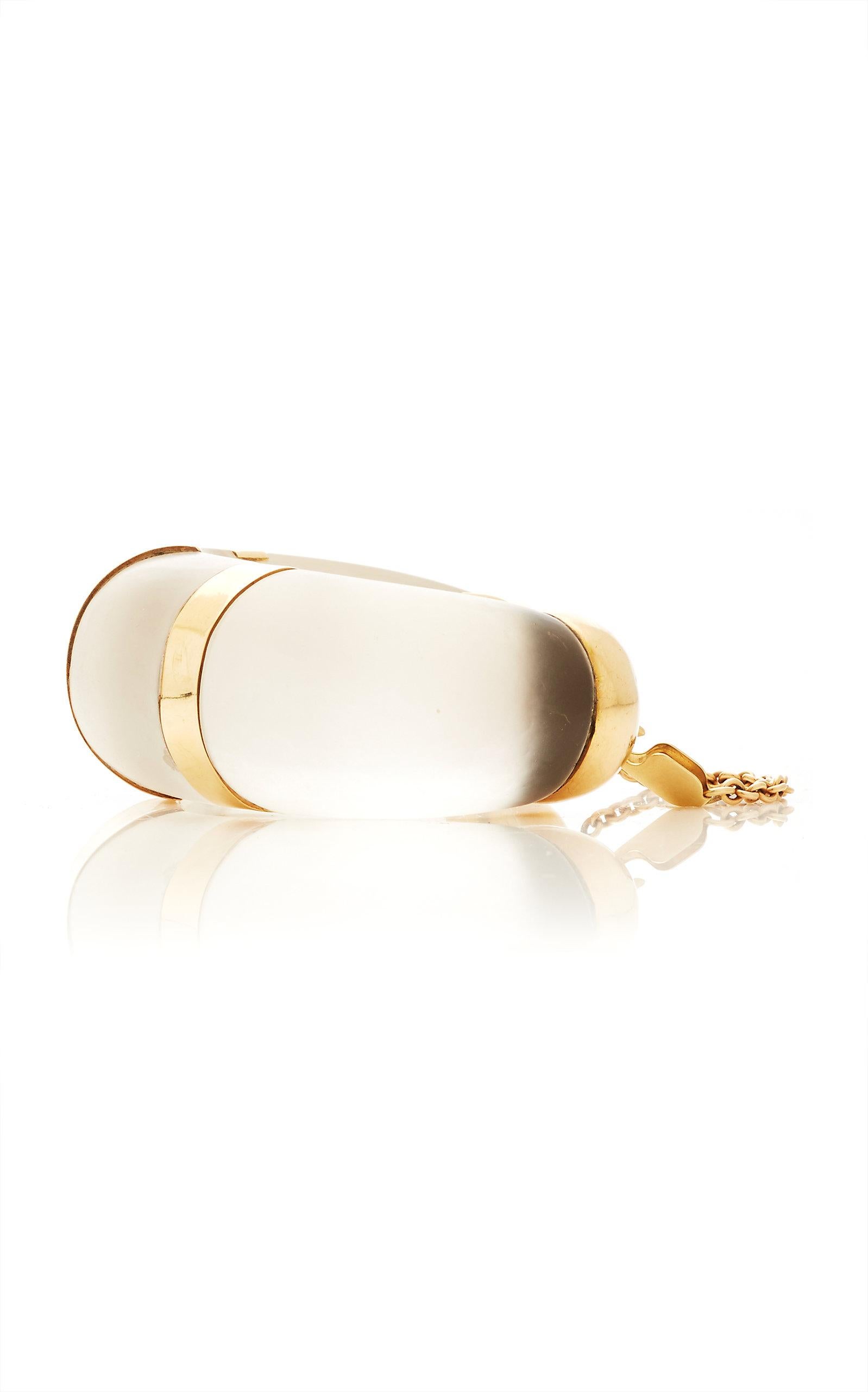 Bracelet en cristal de roche et or en vente 1