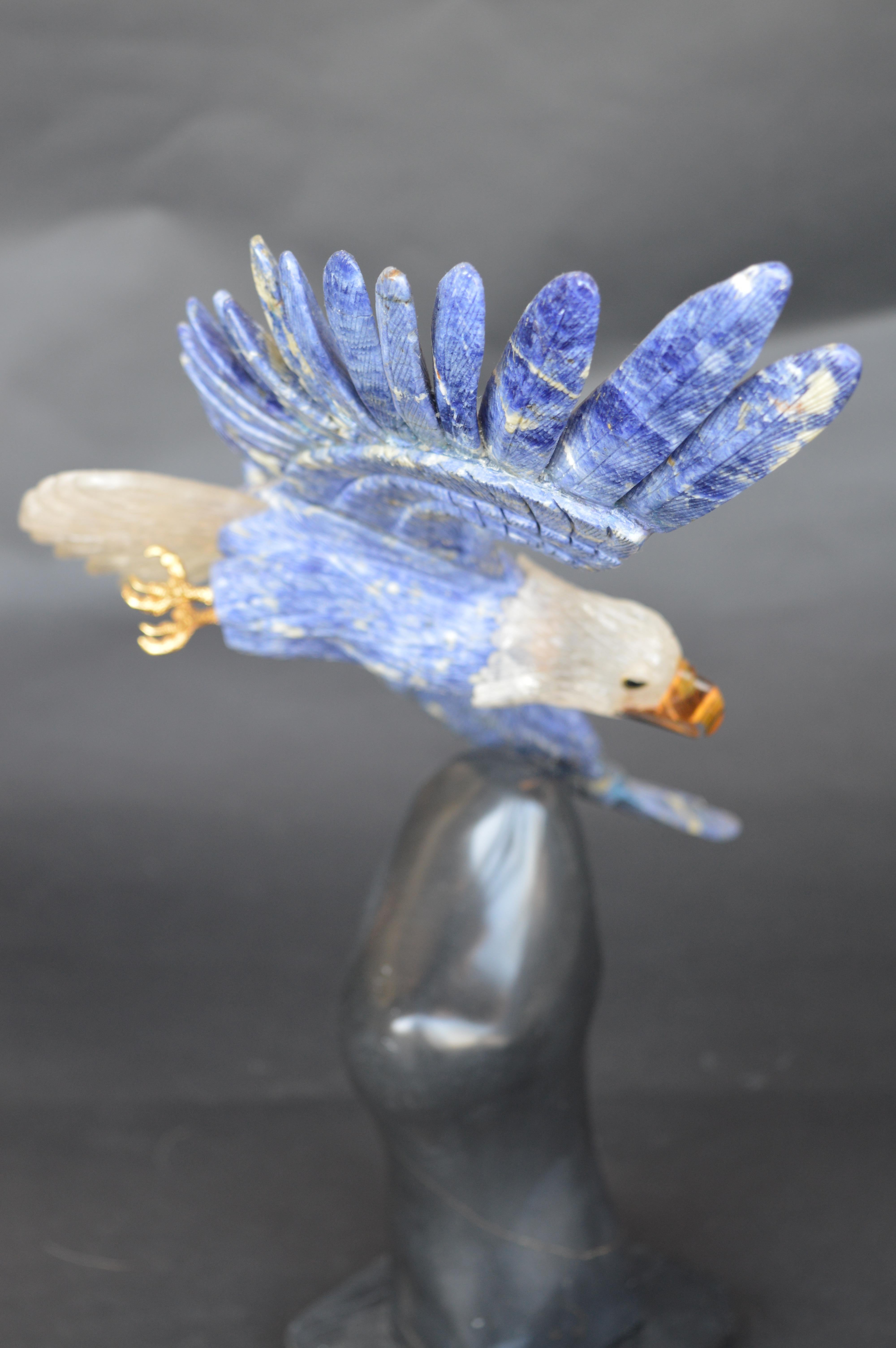 Rock Crystal and Lapis Eagle 3