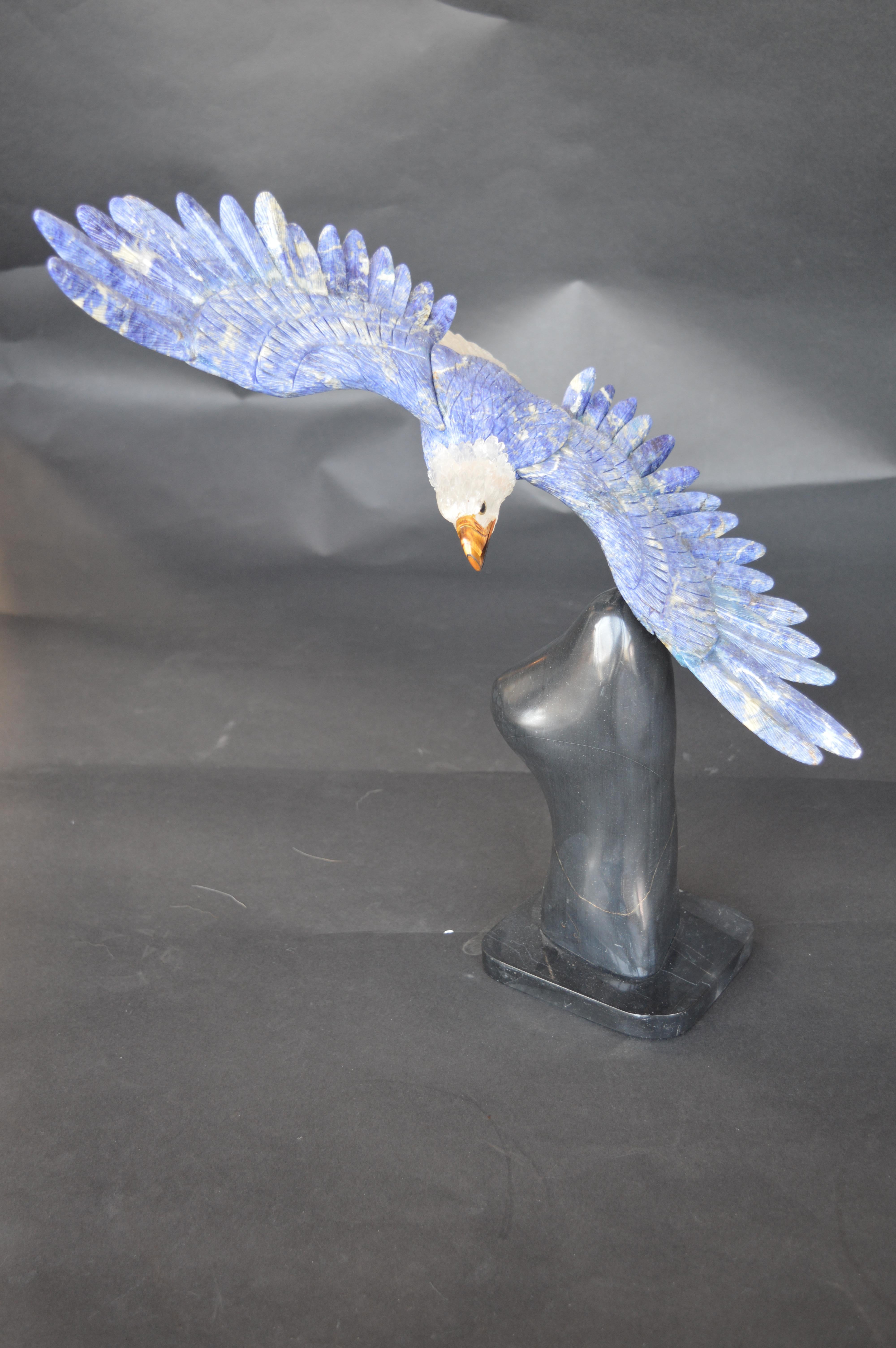Rock Crystal and Lapis Eagle 4