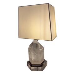 Rock Crystal and Lucite Table Lamps