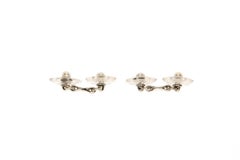 Rock Crystal and Natural Pearl Platinum Cufflinks, circa 1925