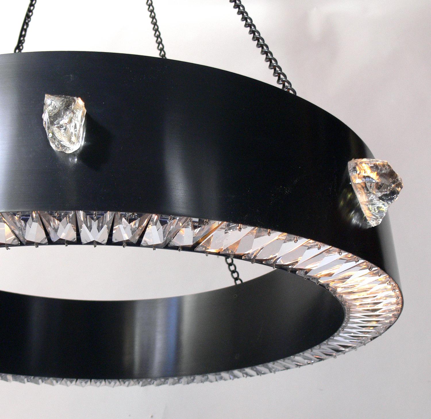 oil rubbed bronze and crystal chandelier