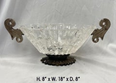 Rock Crystal and Smokey Scalloped bowl Center Piece