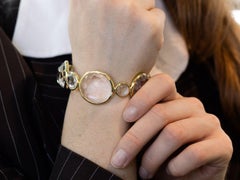 Bracciale in cristallo di rocca e oro giallo di Ippolita