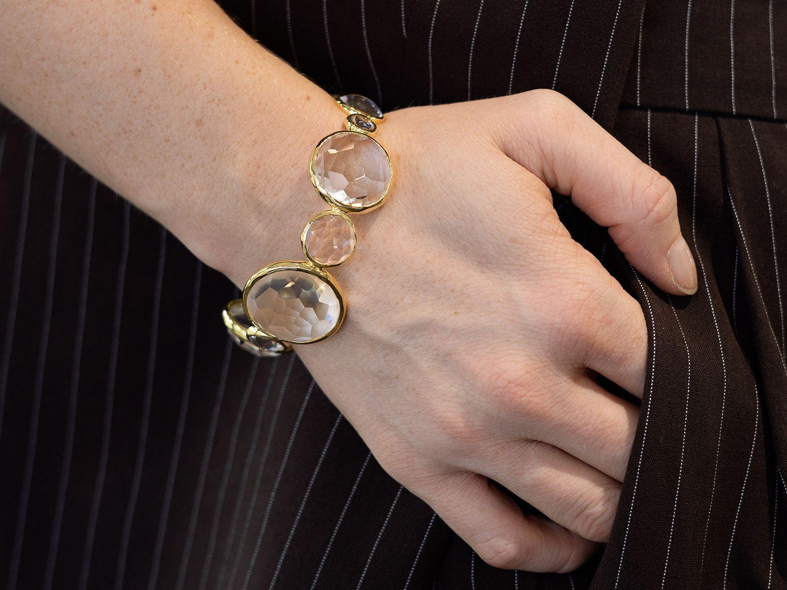 Bracelet jonc en cristal de roche et or jaune d'Ippolita Excellent état - En vente à Jesmond, Newcastle Upon Tyne