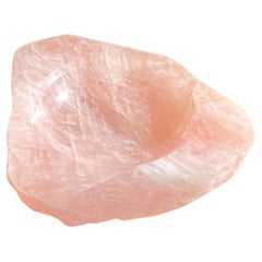 Cendrier en cristal de roche couleur rose