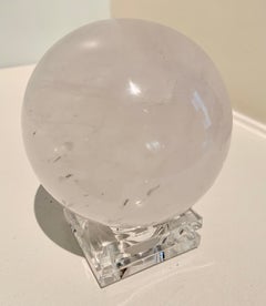 Rock Crystal Ball on Stand Paper Weight