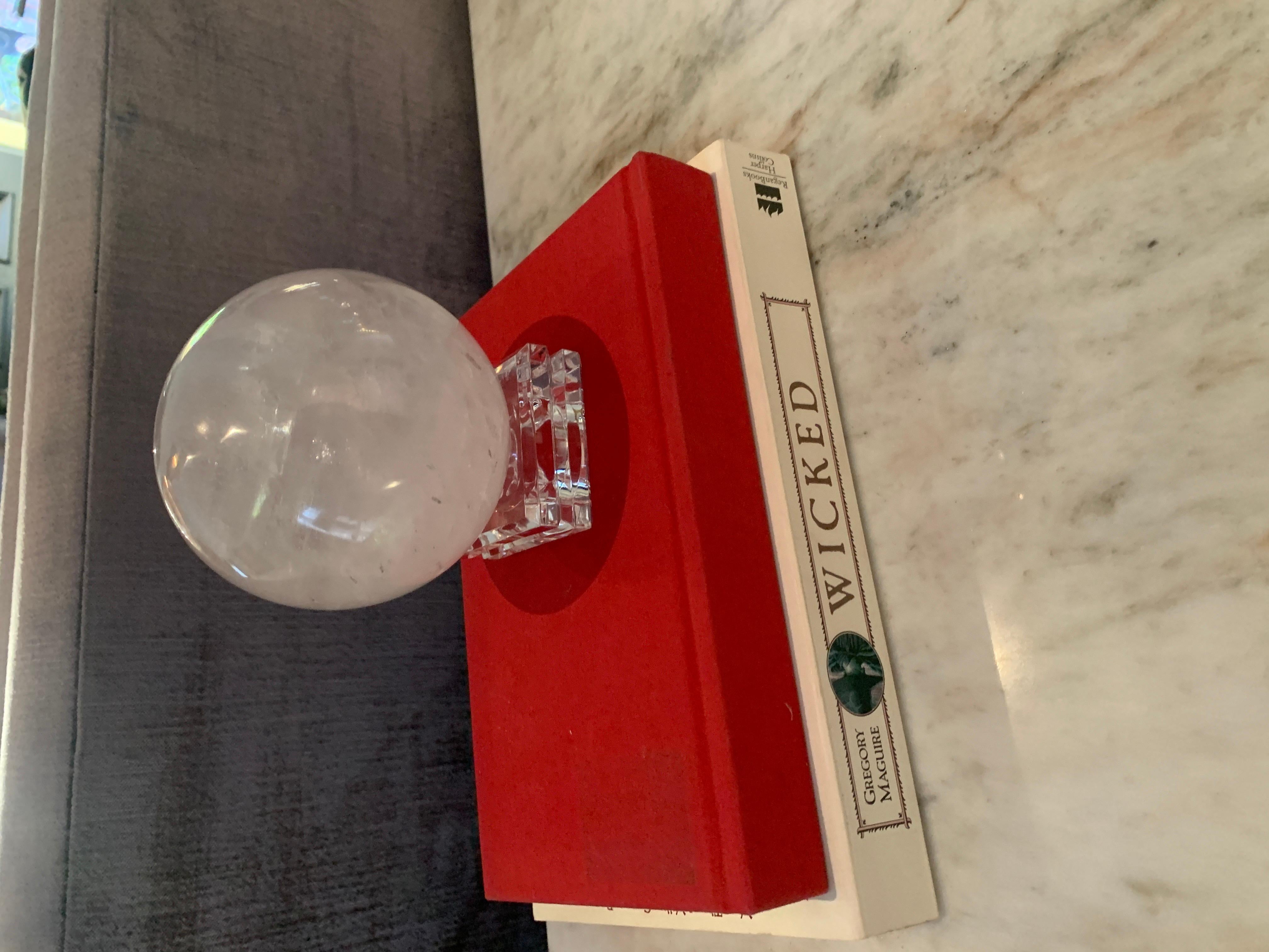 Rock Crystal Ball on Stand Paper Weight For Sale 2