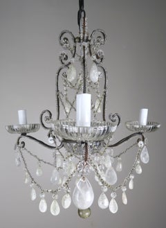 Rock Crystal Beaded Four-Light Chandelier