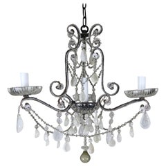 Rock Crystal Beaded Four-Light Chandelier