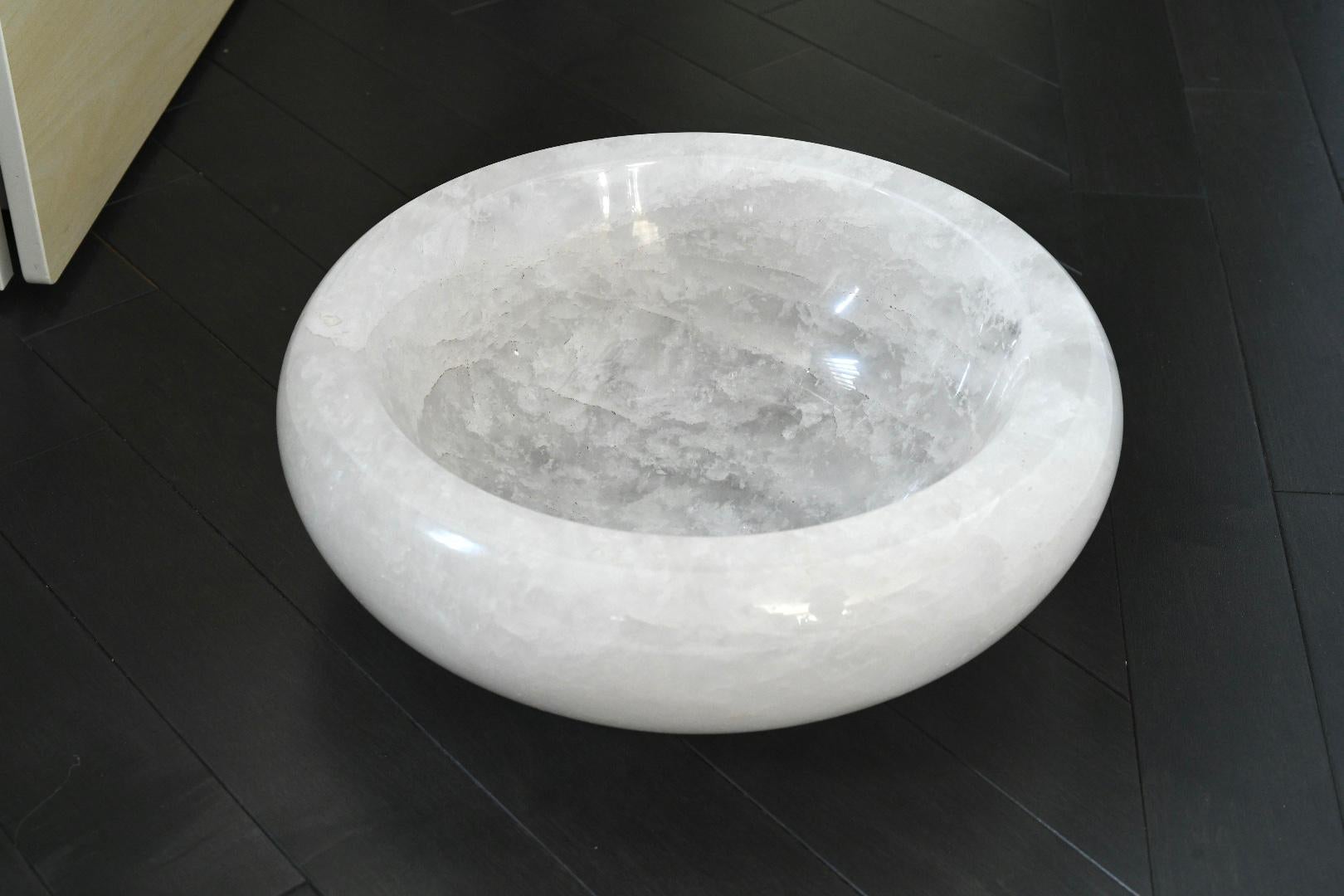 Contemporary Rock Crystal Bowl by Phoenix For Sale