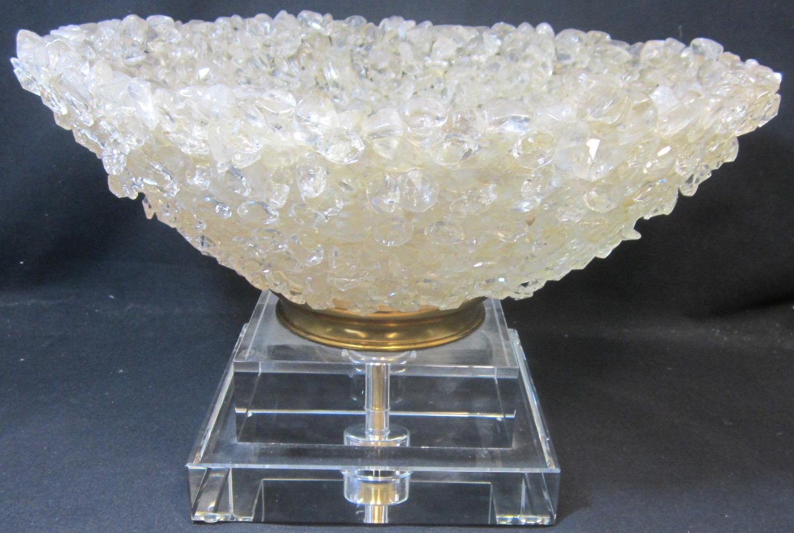 Mid-Century Modern Rock Crystal Bowl For Sale