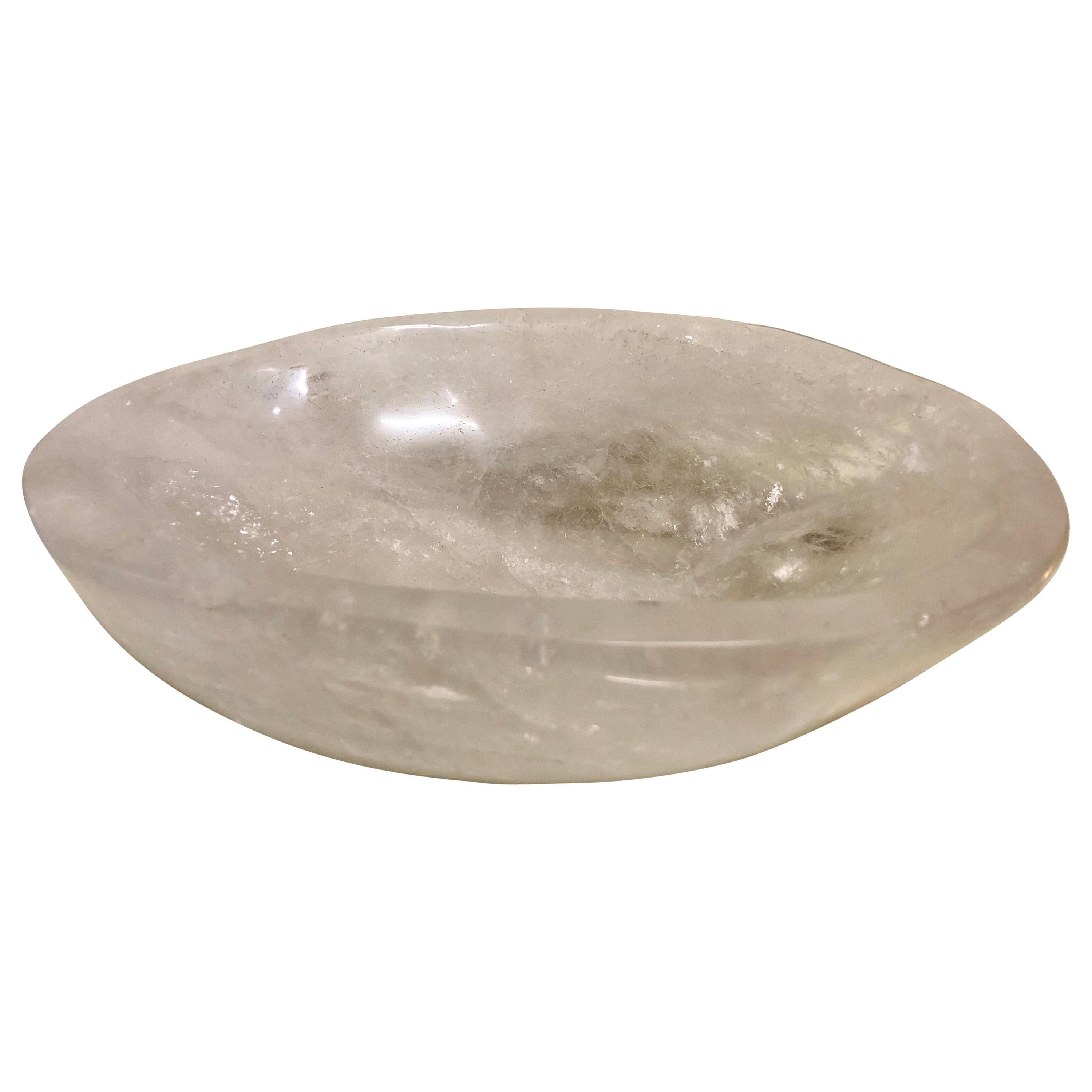 Rock Crystal Bowl from Brazil For Sale