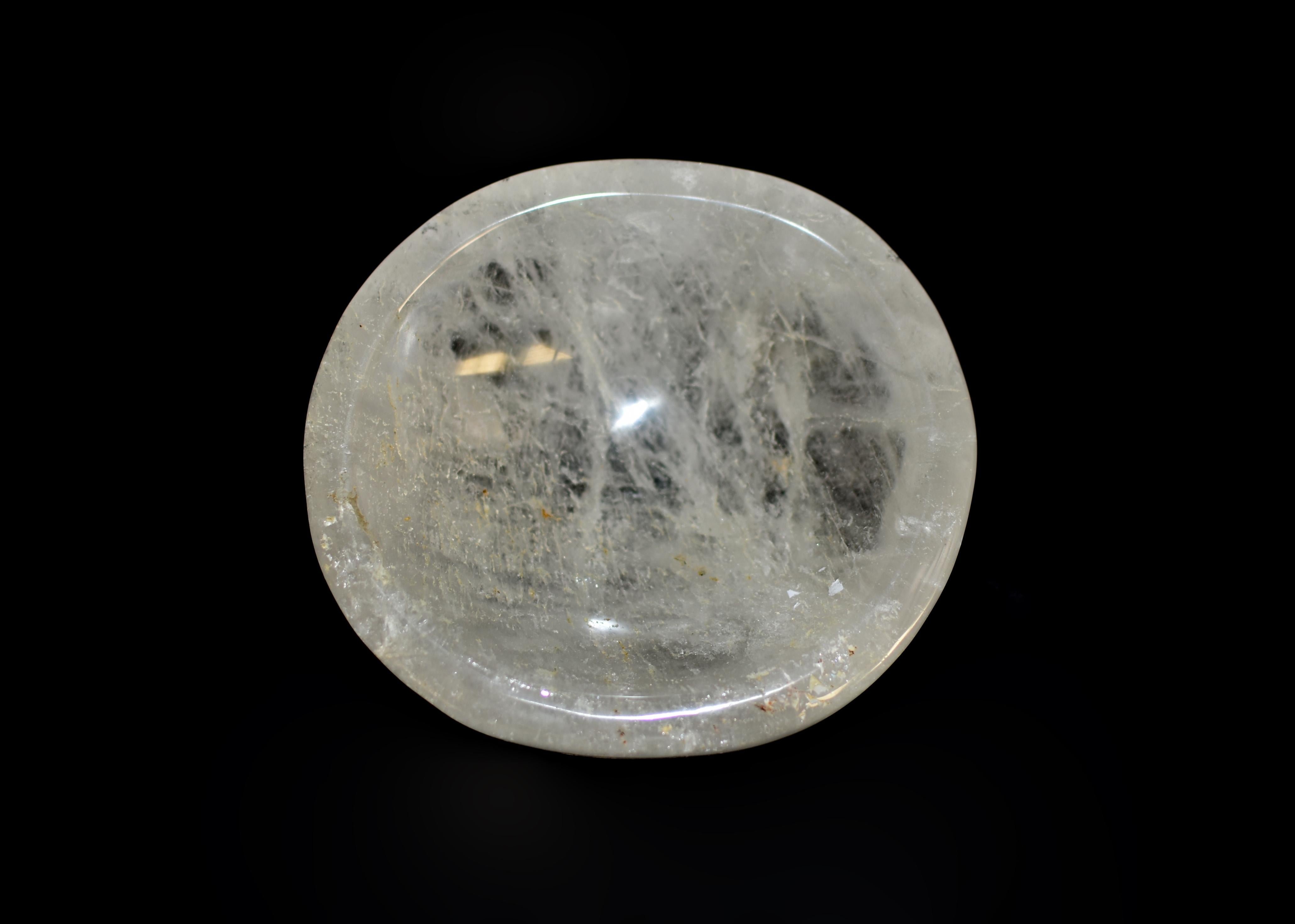 Cuenco de cristal de roca Plato redondo 5,45 en venta 2