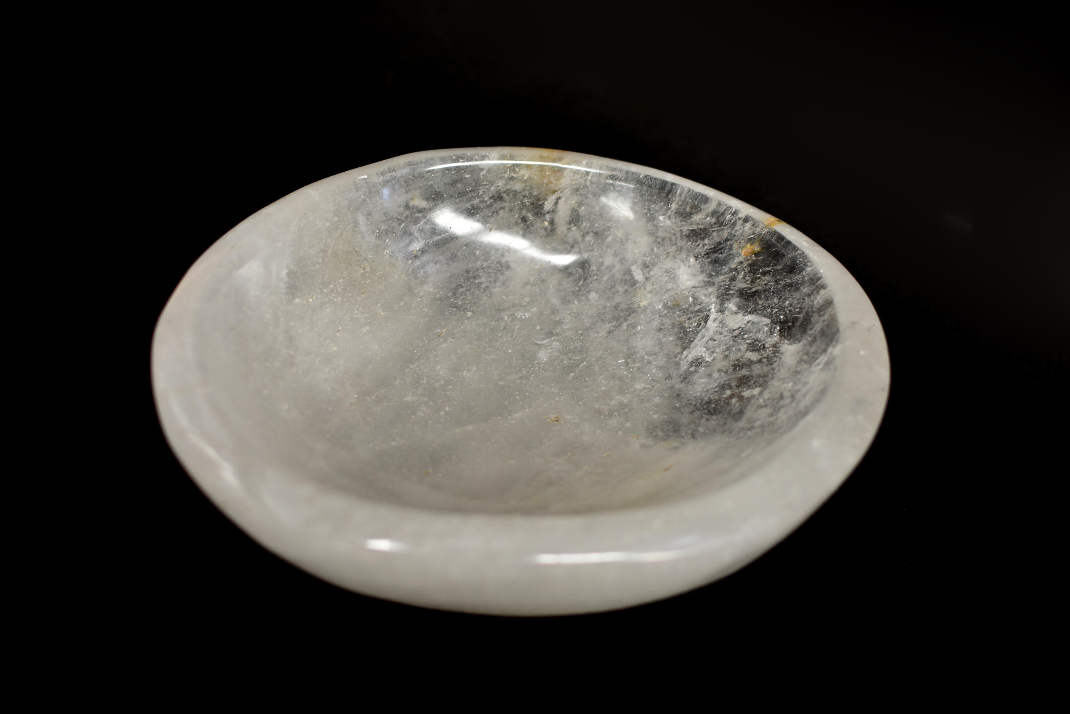 Rock Crystal Bowl with Gold Rutile 7 Lb For Sale 4