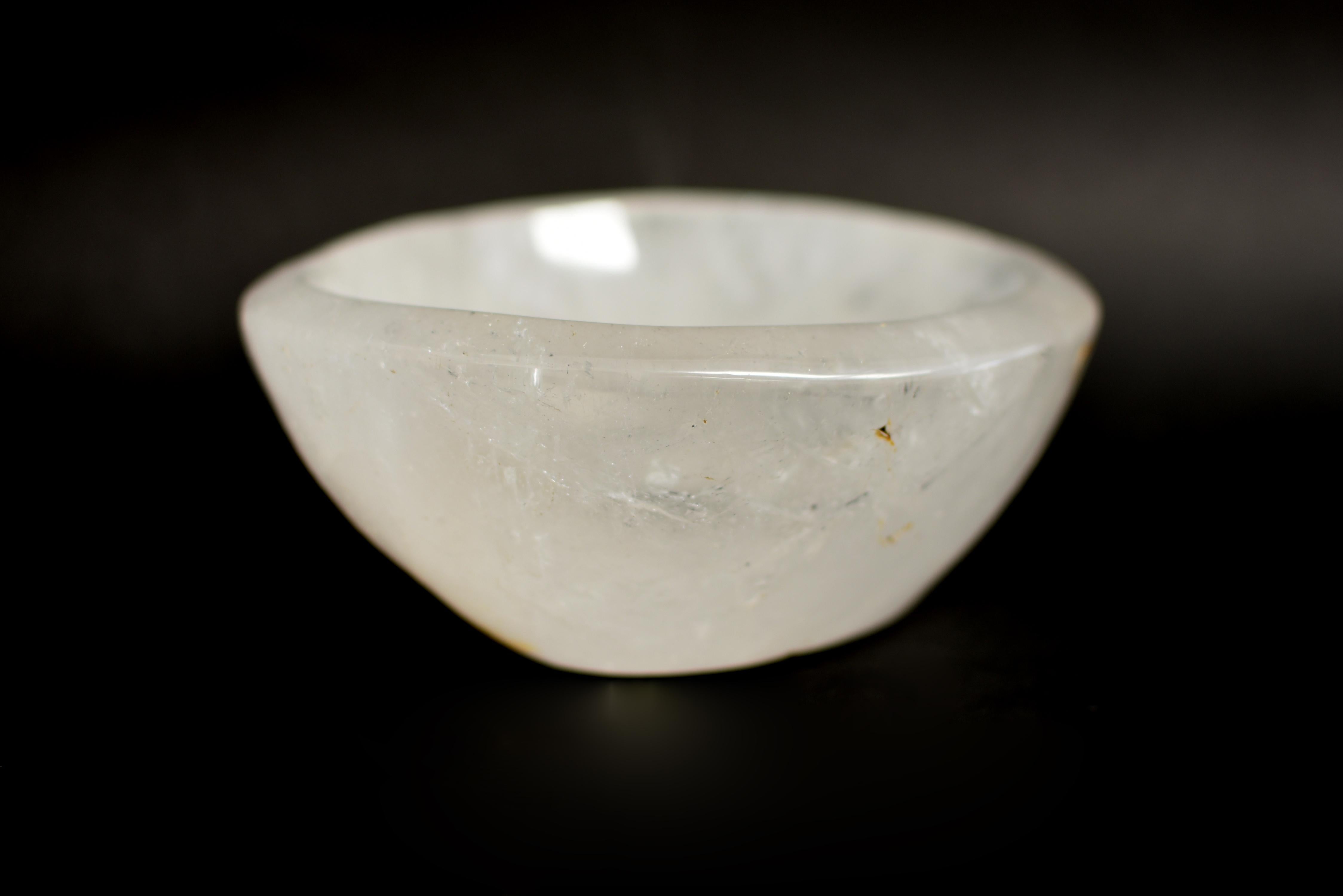 Rock Crystal Bowl with Gold Rutile 7 Lb For Sale 5
