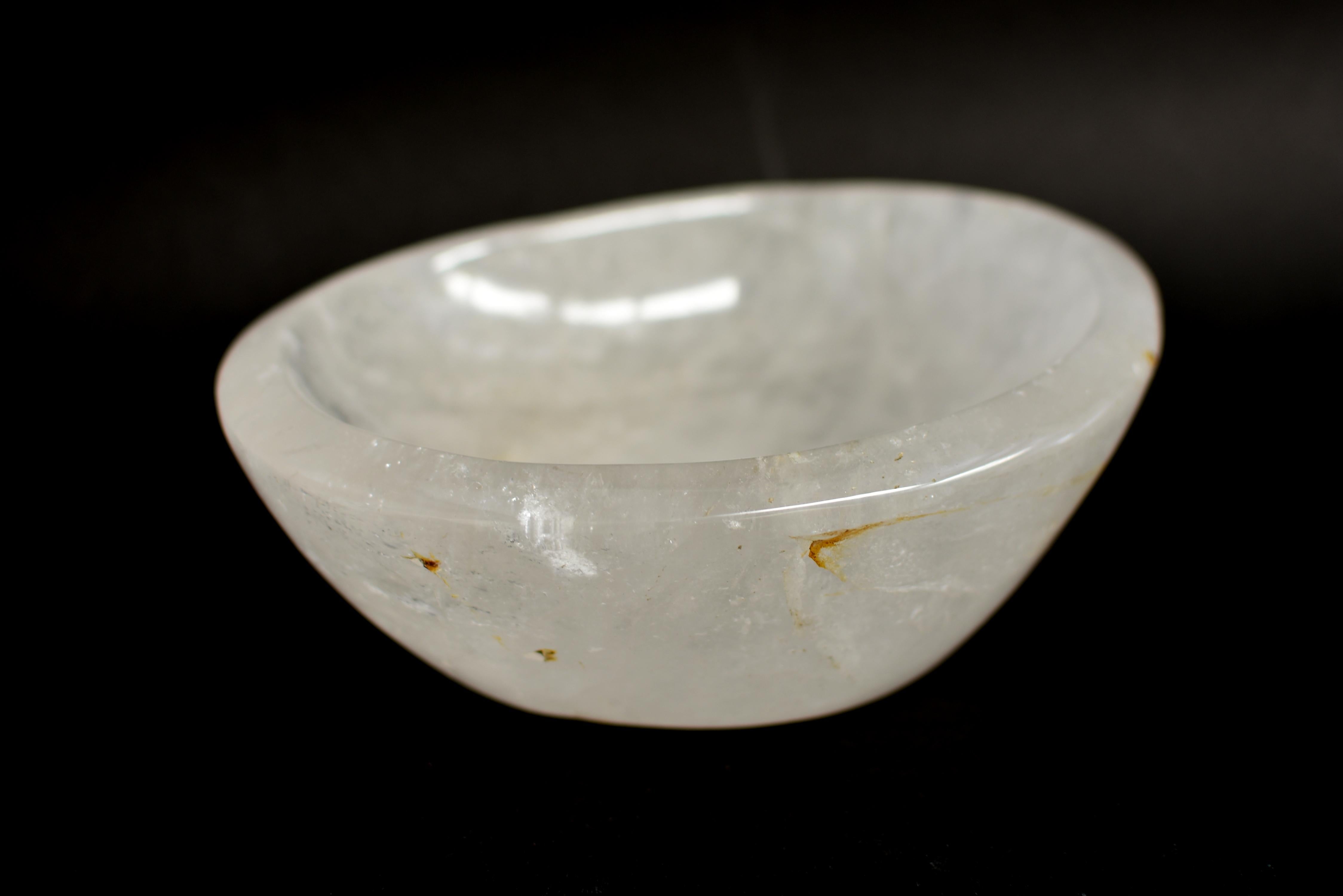 Rock Crystal Bowl with Gold Rutile 7 Lb For Sale 6