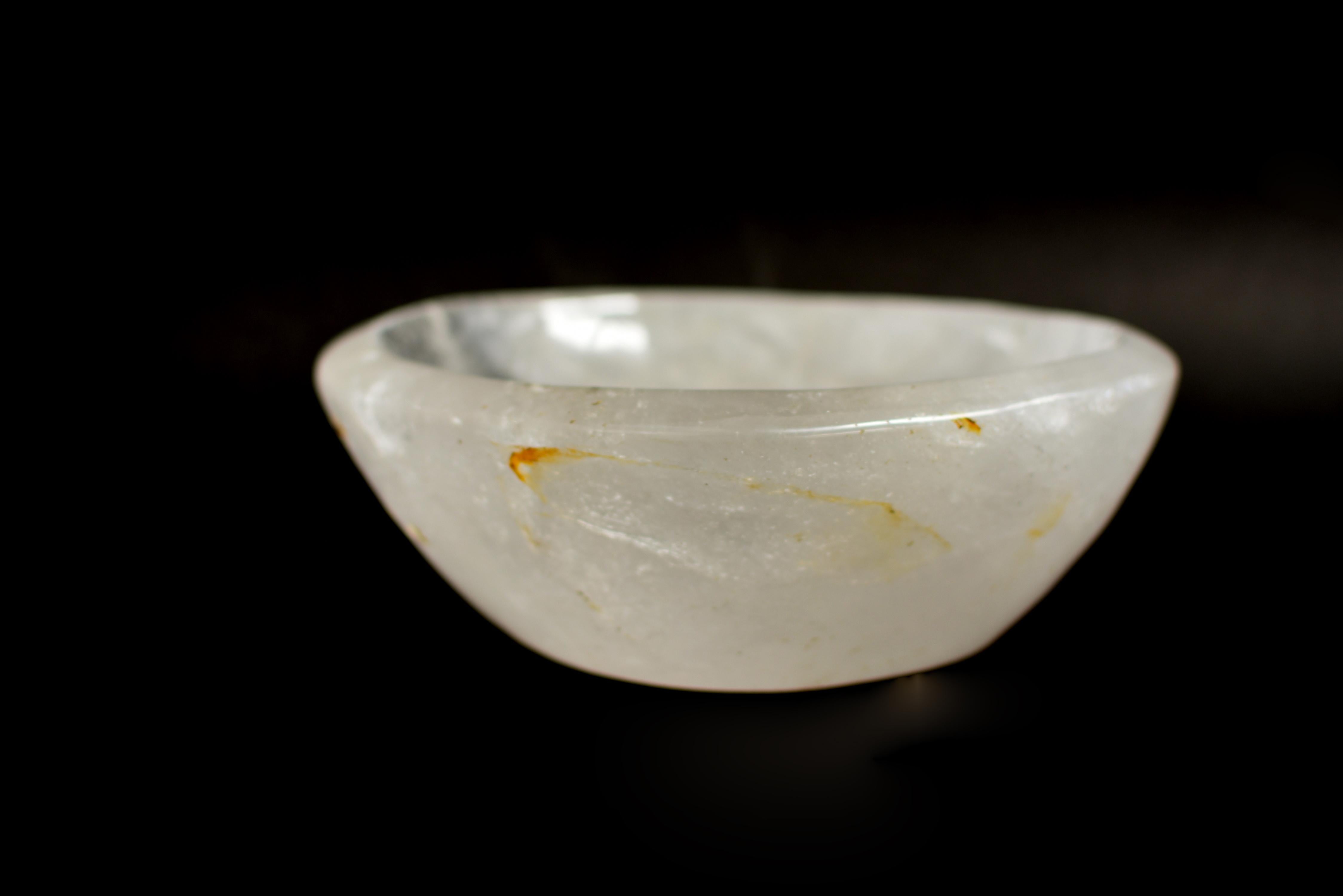 Rock Crystal Bowl with Gold Rutile 7 Lb For Sale 8