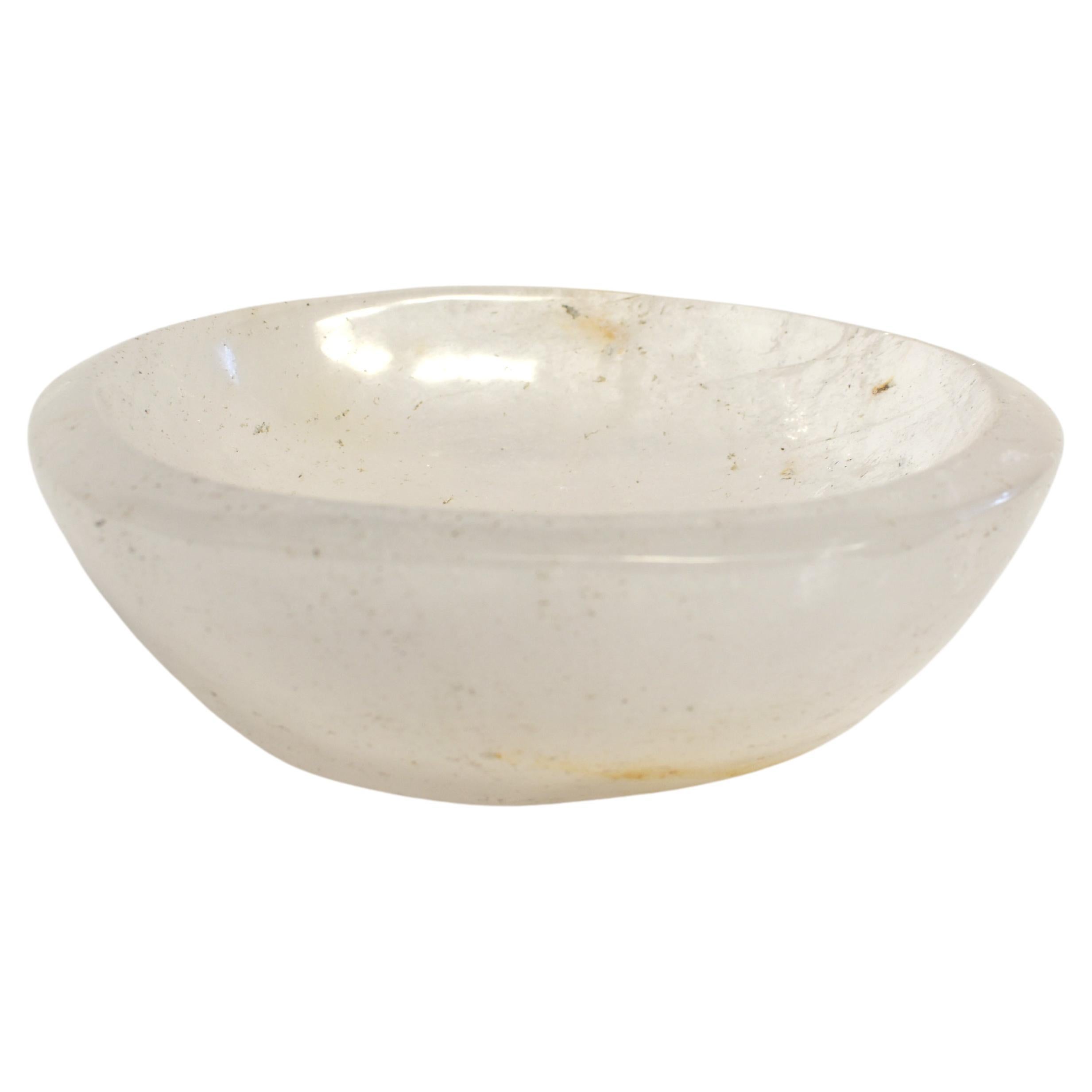 Rock Crystal Bowl with Gold Rutile 7 Lb For Sale