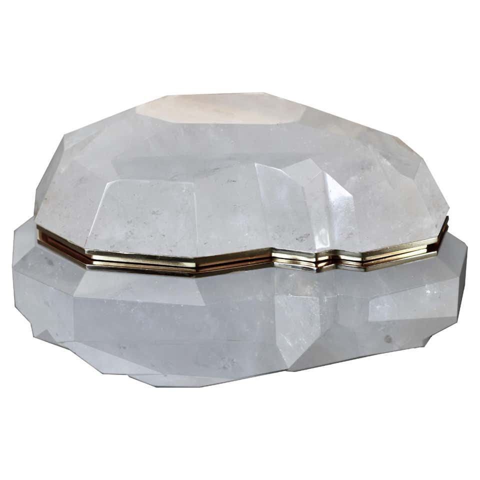 Large, Elegant, Rock-Crystal Box For Sale at 1stDibs | box crystal