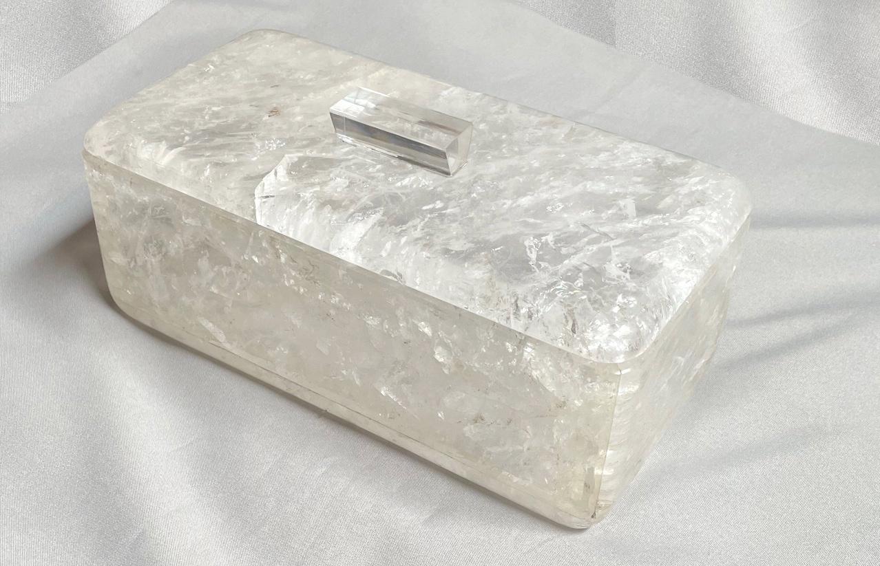 European Rock Crystal Box, large For Sale