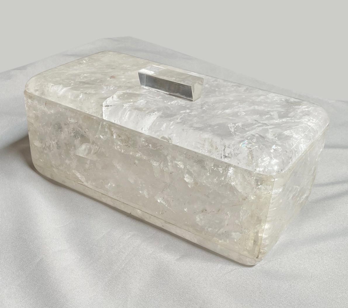 Rock Crystal Box, large In Good Condition For Sale In Cypress, CA