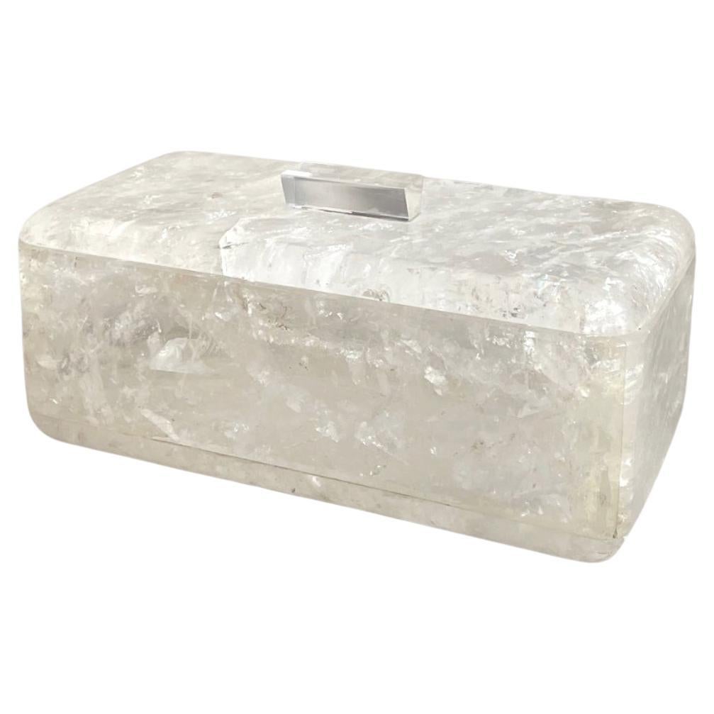 Caja de cristal de roca, grande en venta