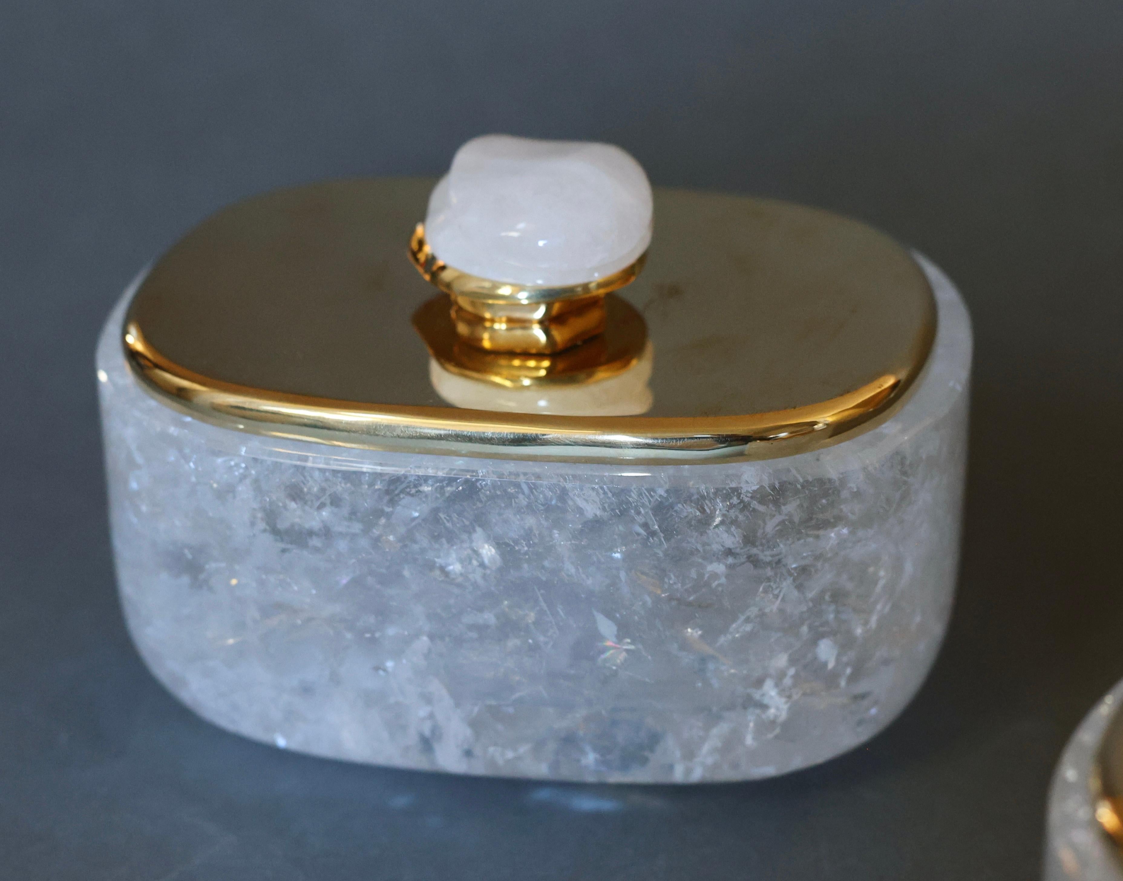 Rock Crystal Boxes by Phoenix In Excellent Condition For Sale In New York, NY