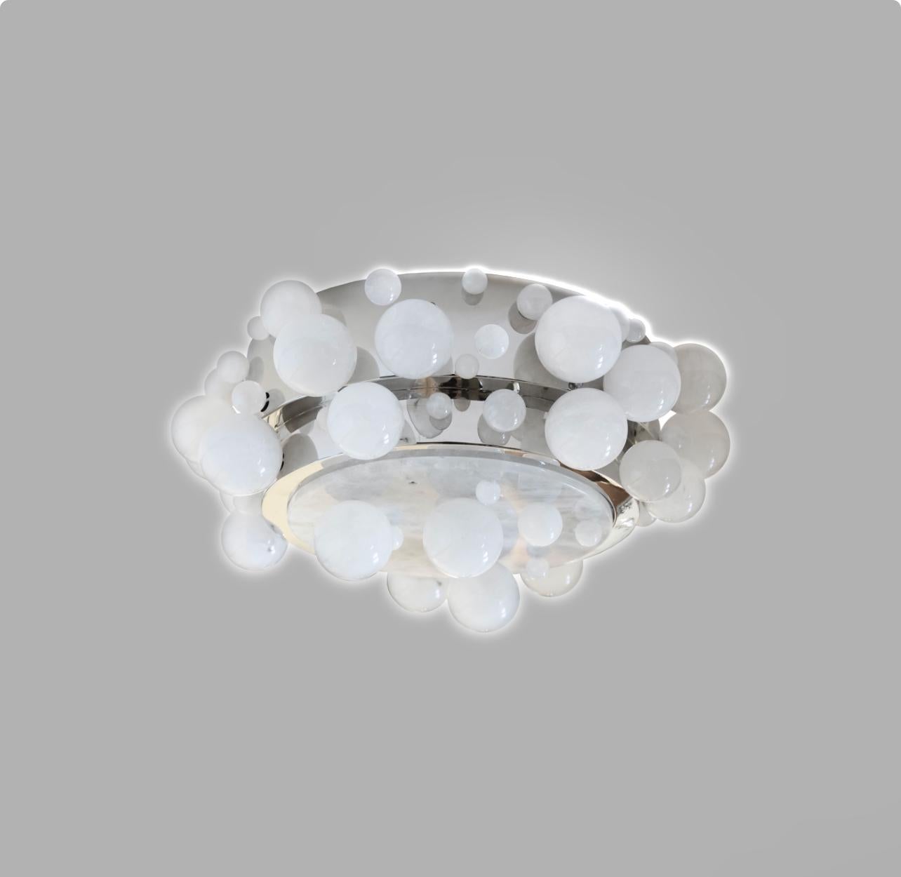 Plafonnier à bulles en cristal de roche  Neuf - En vente à New York, NY