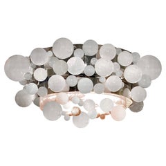 Rock Crystal Bubble Flushmount