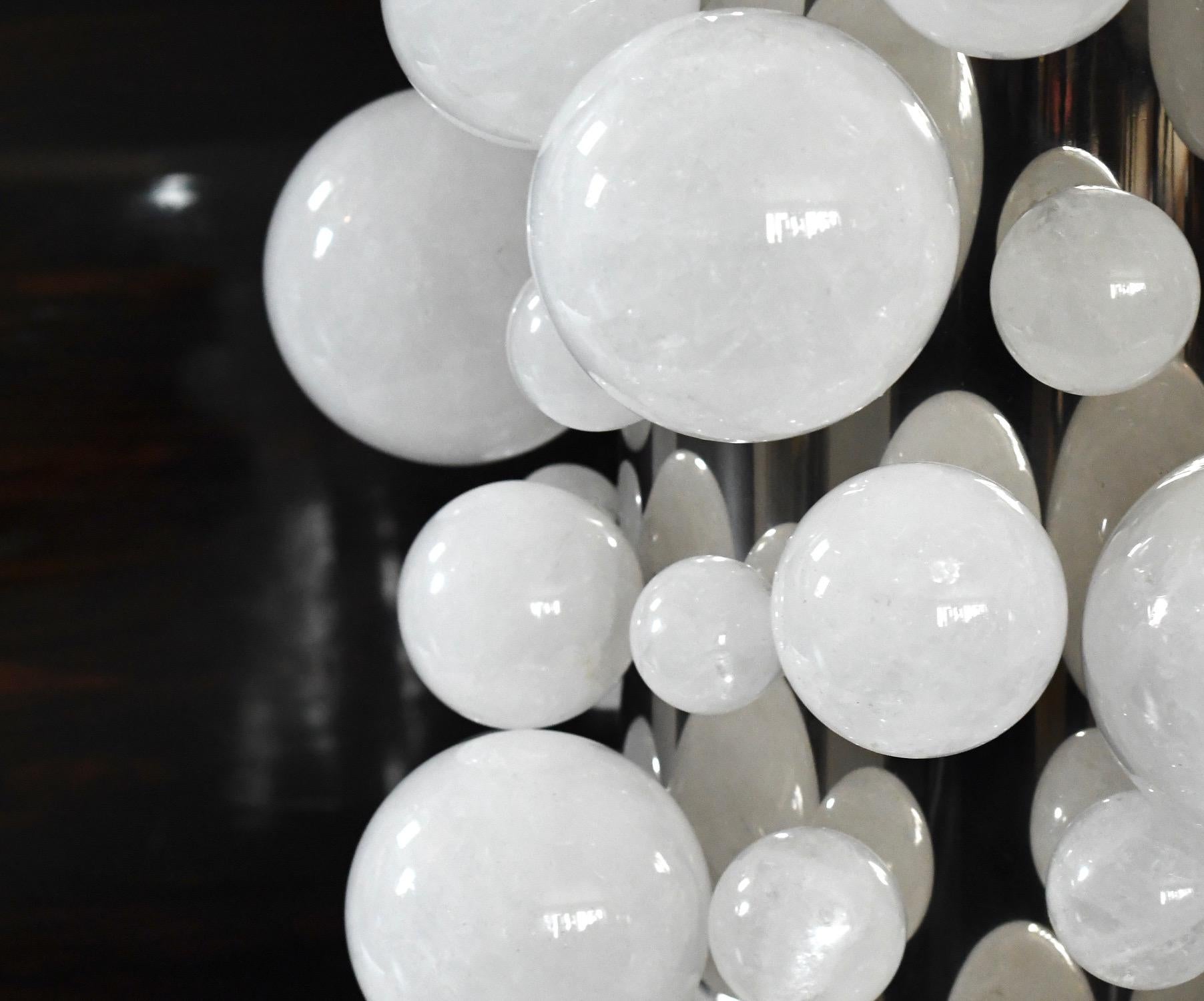 Rock Crystal Bubble Lamp by Phoenix In Excellent Condition In New York, NY