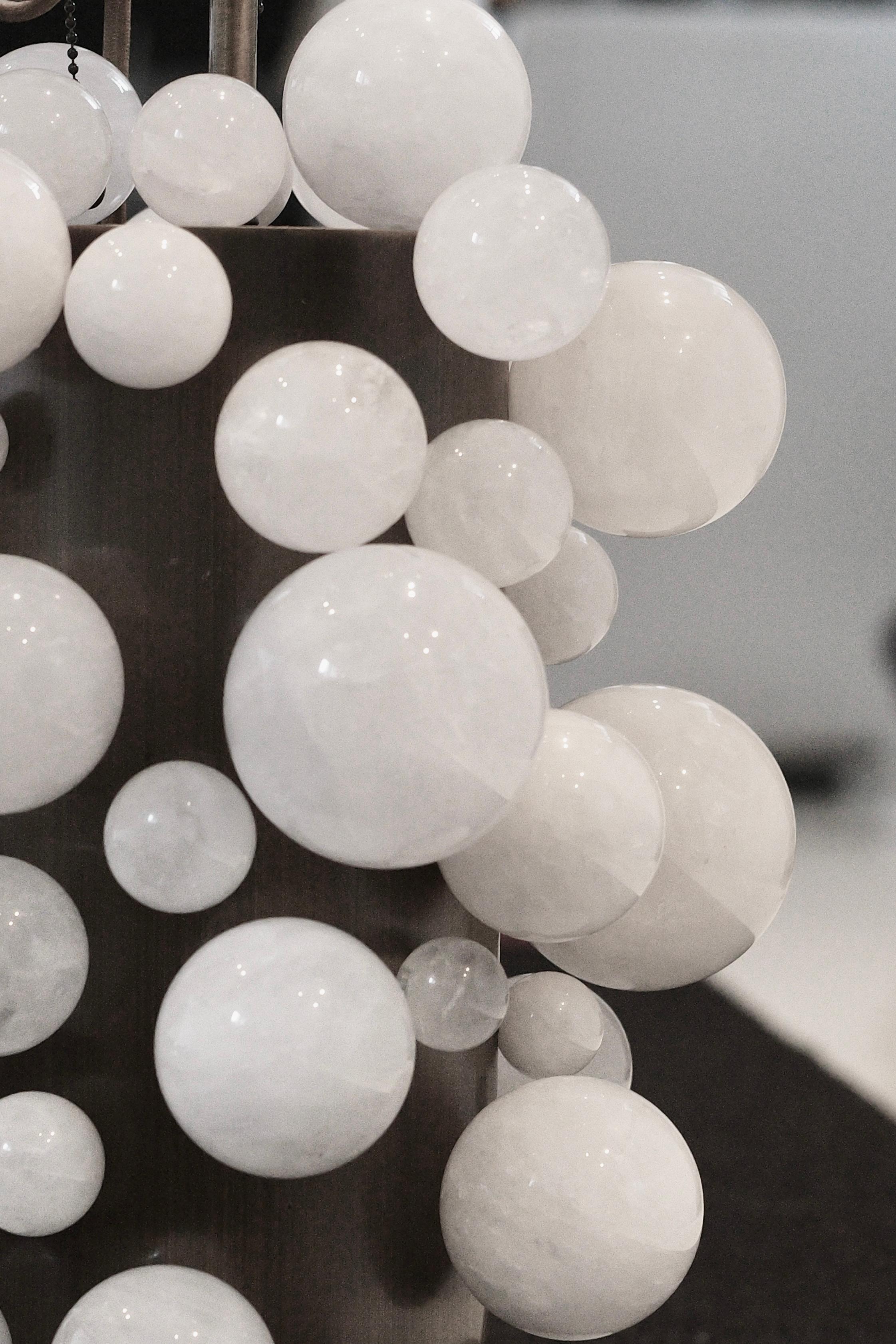 Lampes à bulles en cristal de roche par Phoenix  Neuf - En vente à New York, NY