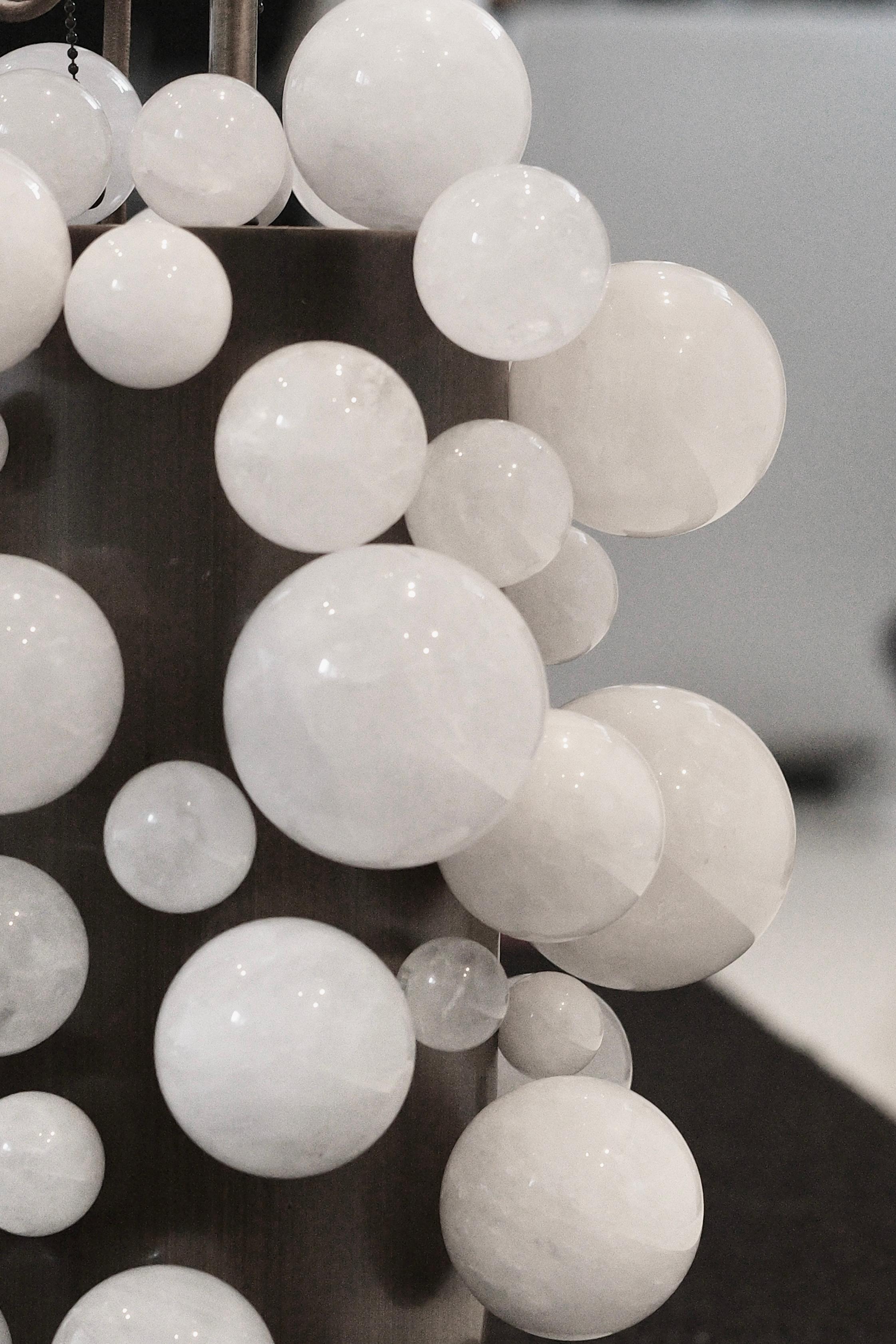 Lampes à bulles en cristal de roche par Phoenix Neuf - En vente à New York, NY