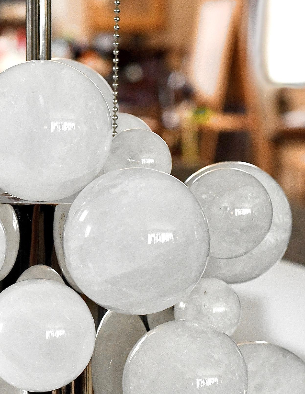 Contemporary Rock Crystal Bubble Lamp by Phoenix