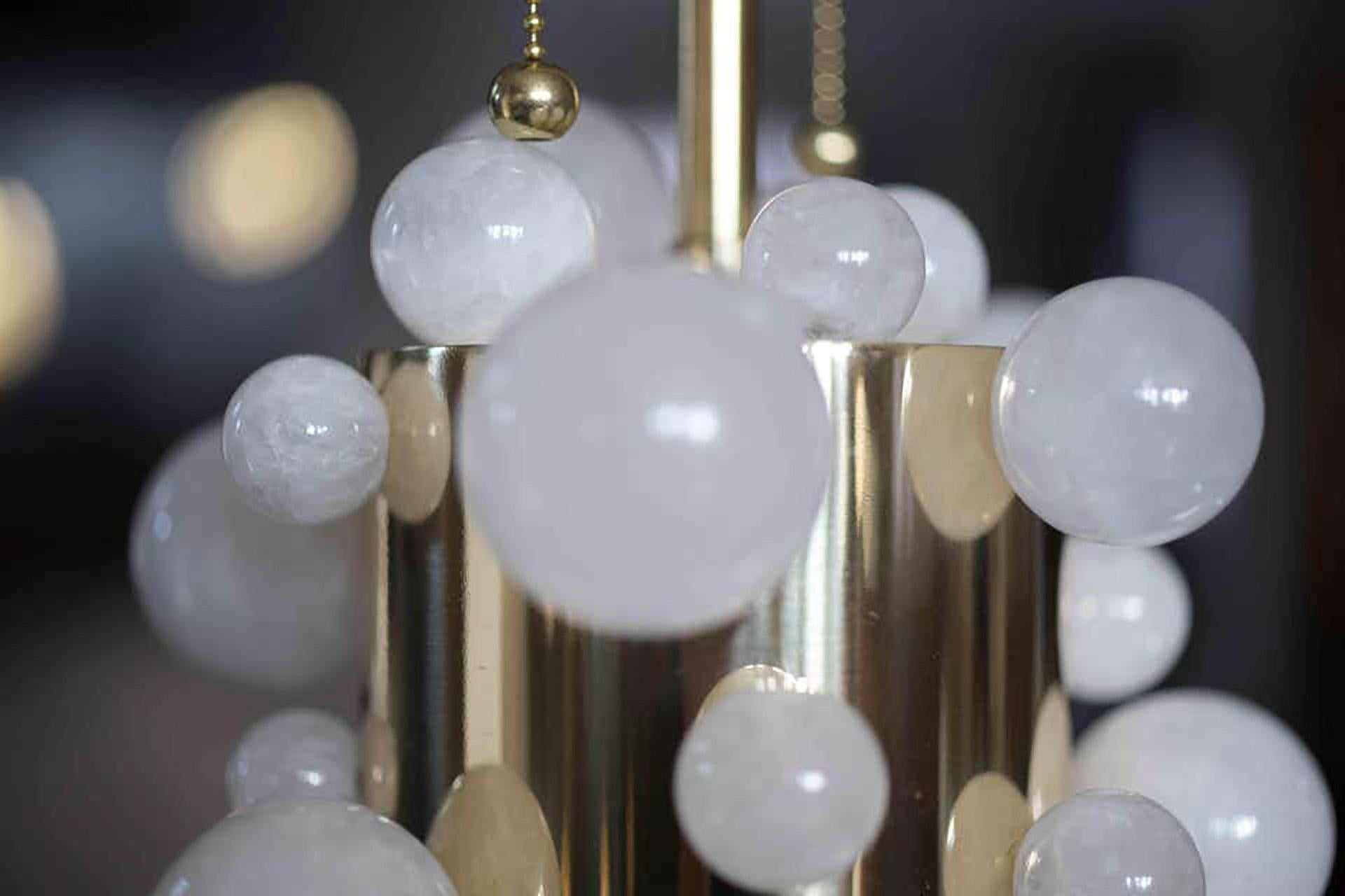 Contemporary Rock Crystal Bubble Lamps by Phoenix