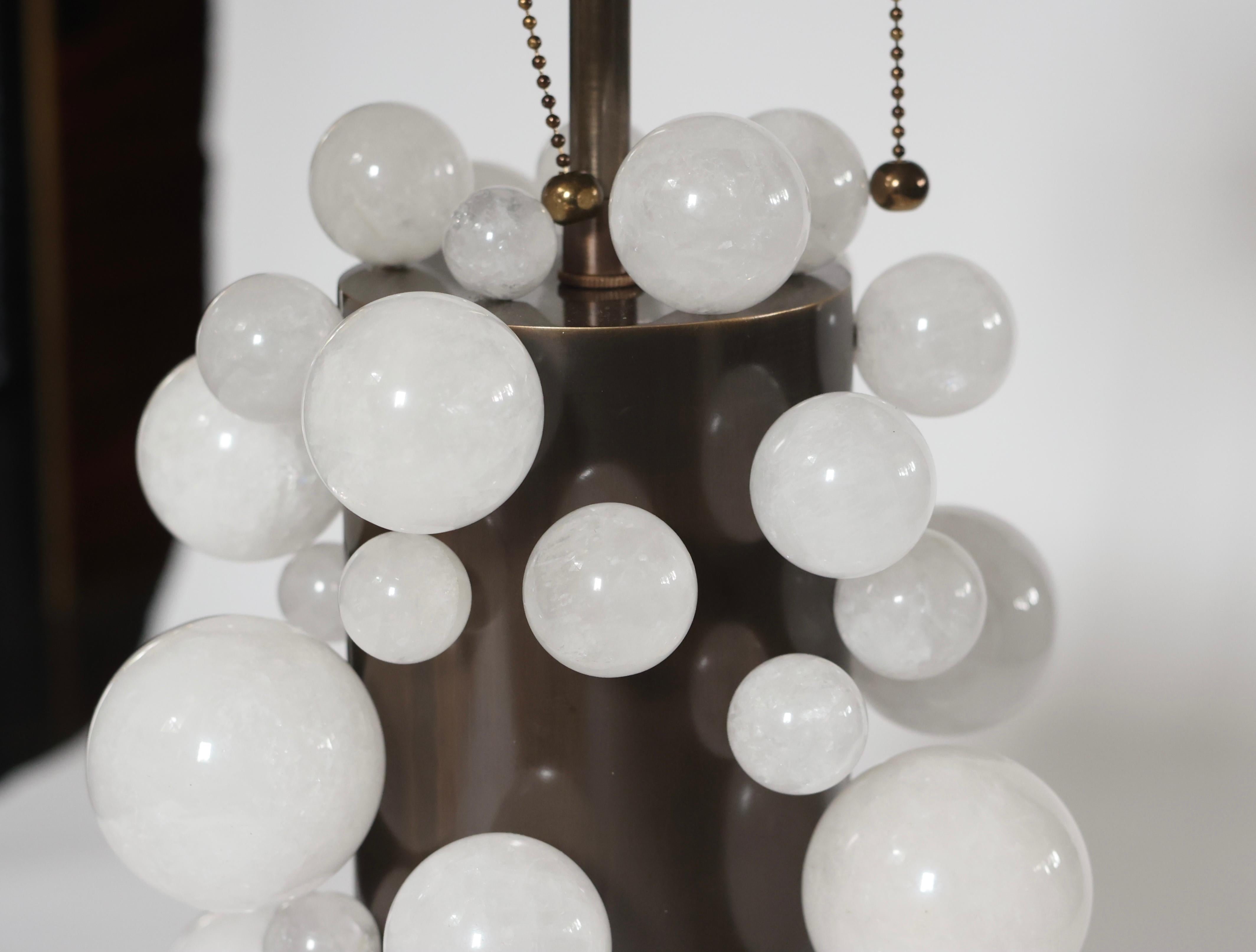 Contemporary Rock Crystal Bubble Lamps by Phoenix For Sale