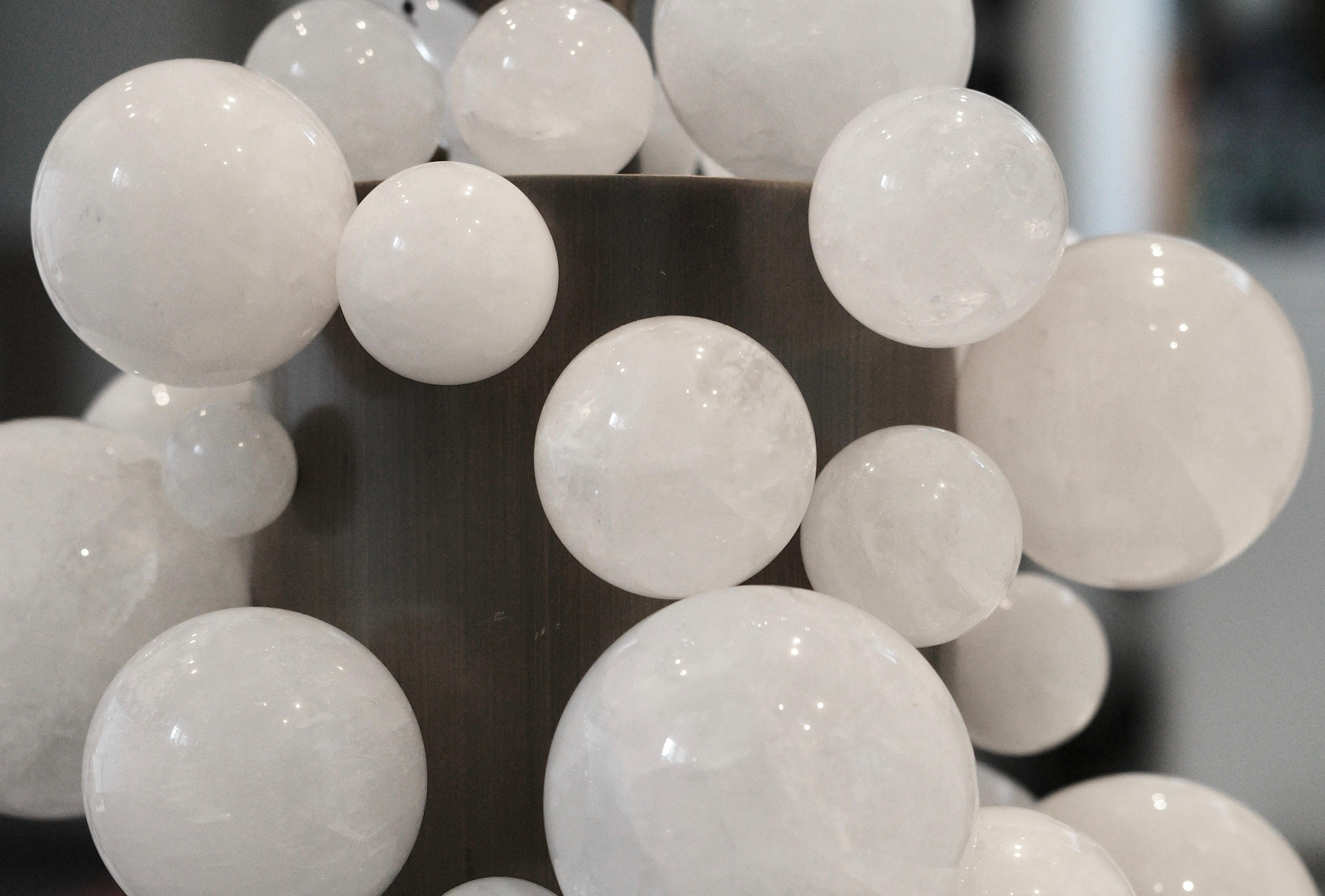 Contemporary Rock Crystal Bubble lamps By Phoenix  For Sale