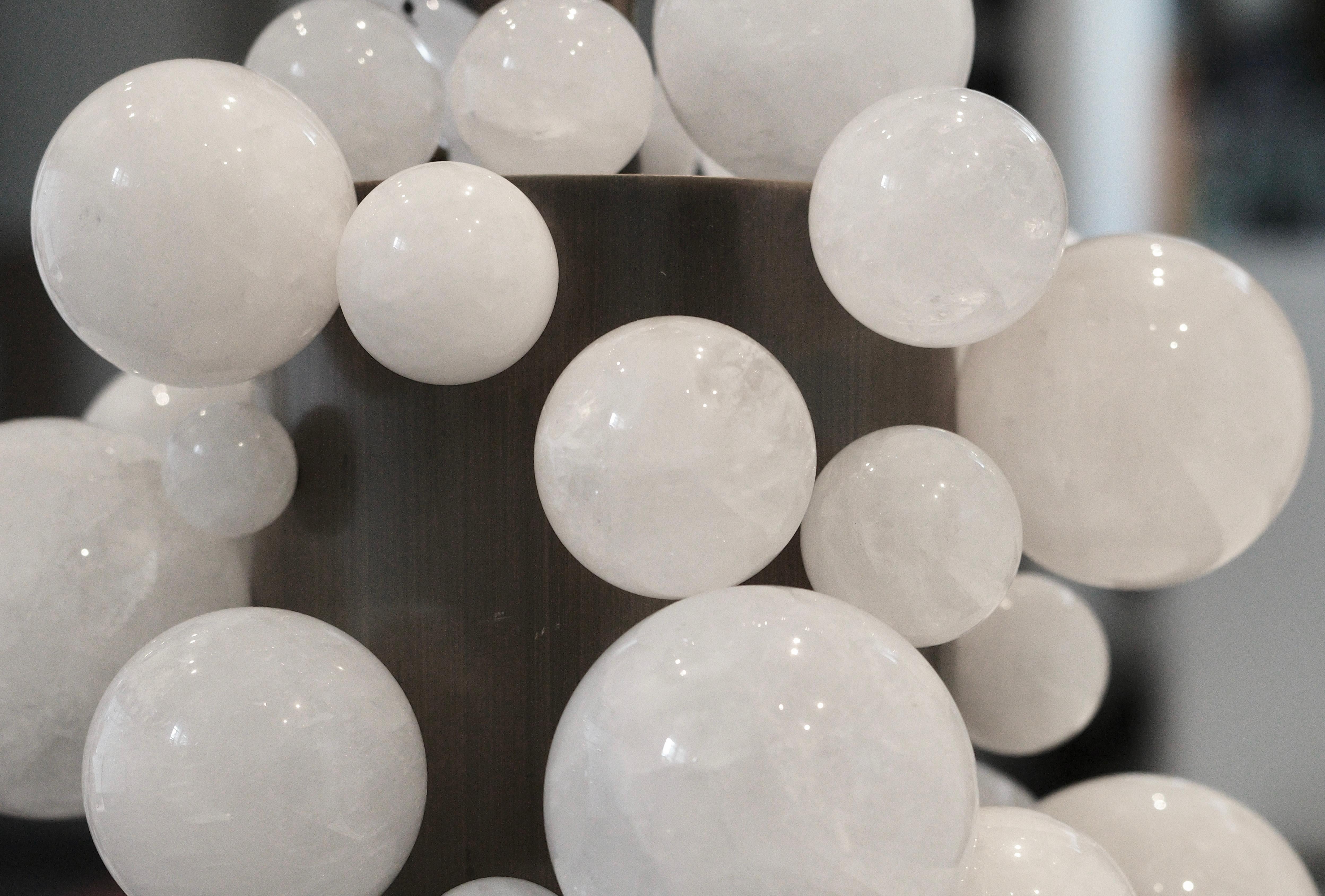 XXIe siècle et contemporain Lampes à bulles en cristal de roche par Phoenix en vente
