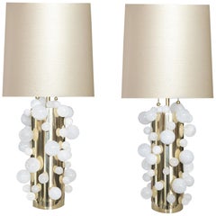 Rock Crystal Bubble Lamps by Phoenix