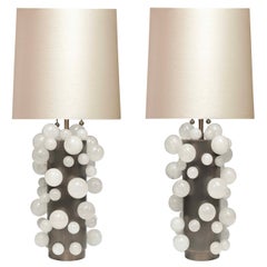 Rock Crystal Bubble Lamps by Phoenix